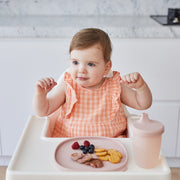 Piatto + coperchio in silicone - blush