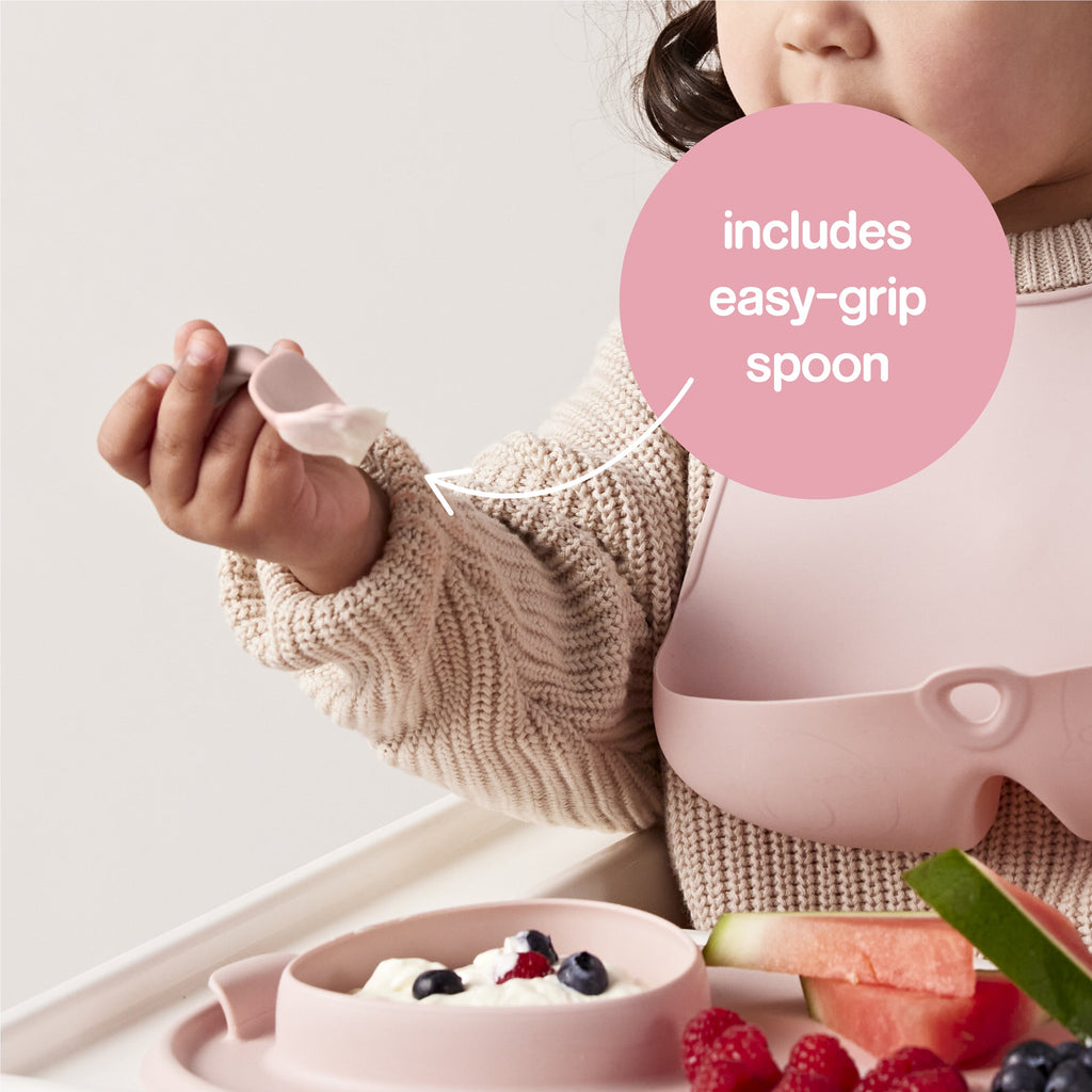 Tappetino per la pappa Roll + Go - Blush