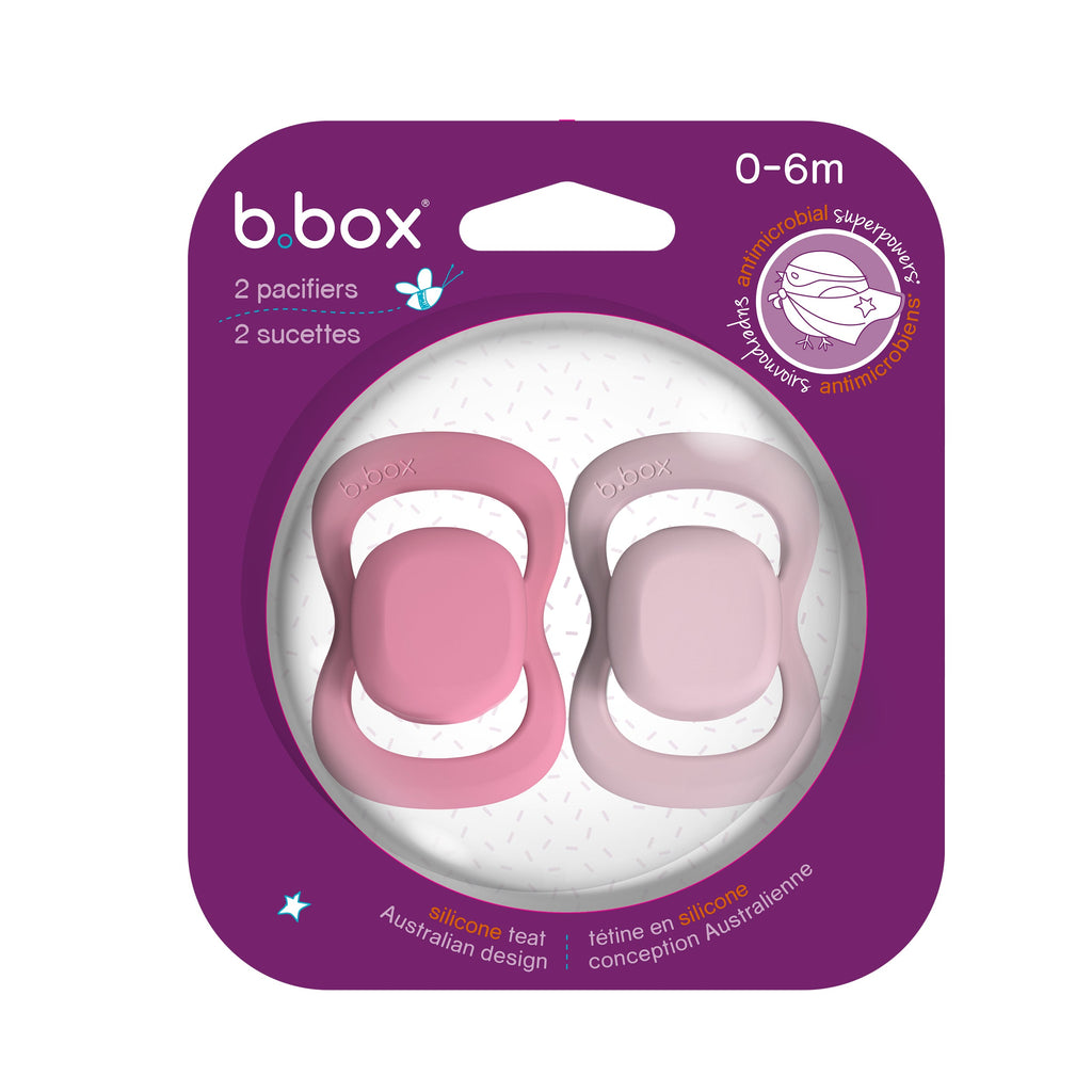 confezione doppia di succhietti - berry + blush
