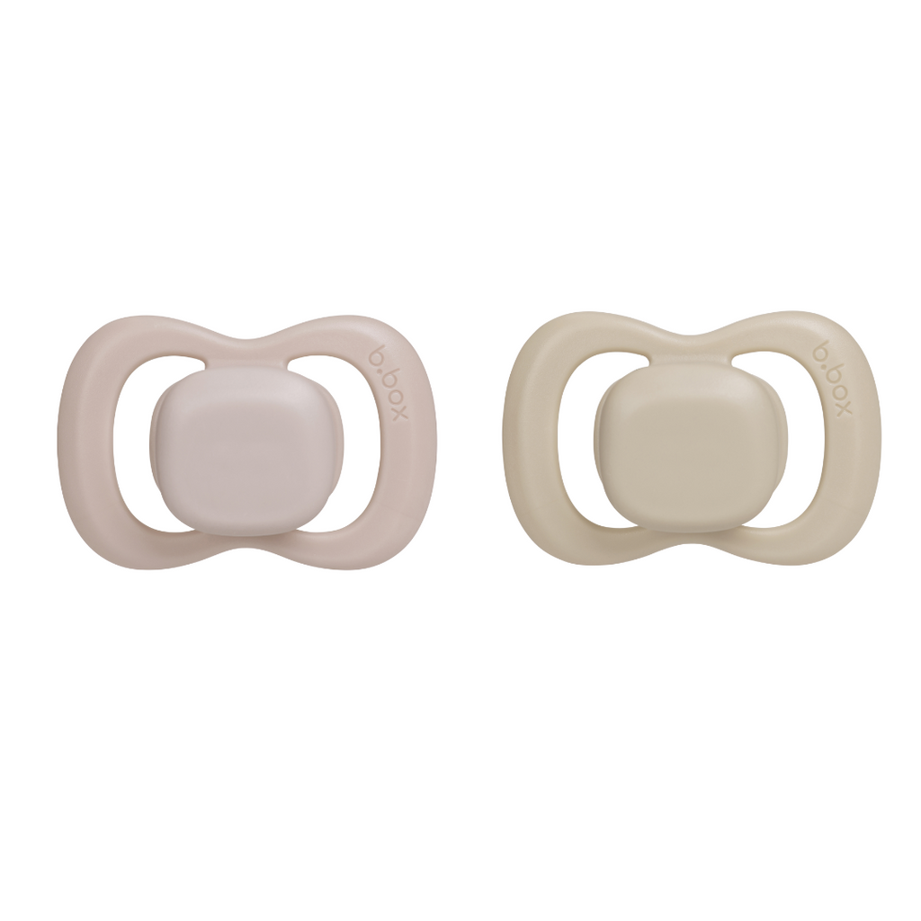 confezione doppia di ciuccio - blush + latte
