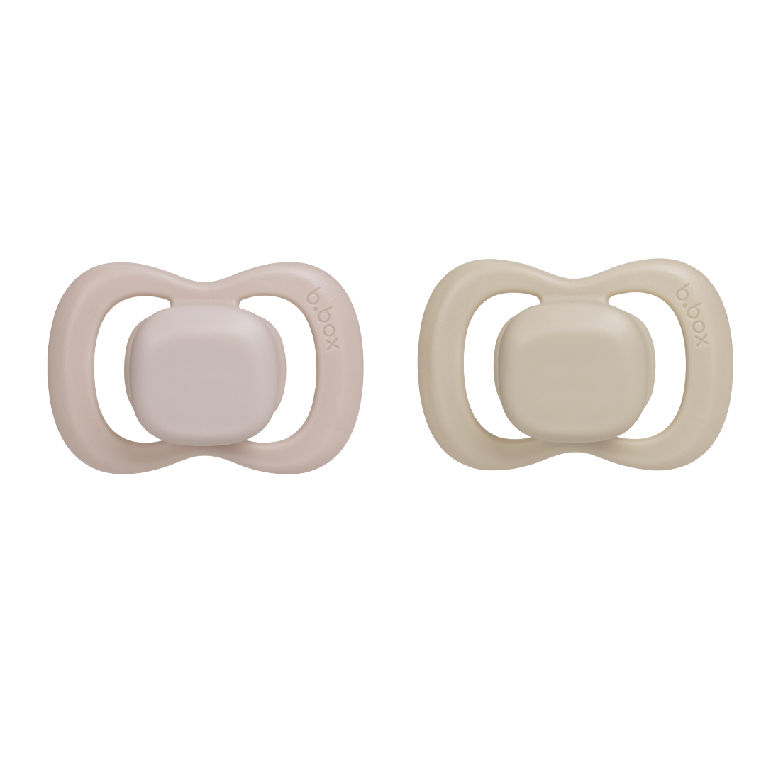 confezione doppia di ciuccio - blush + latte