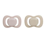 confezione doppia di ciuccio - blush + latte