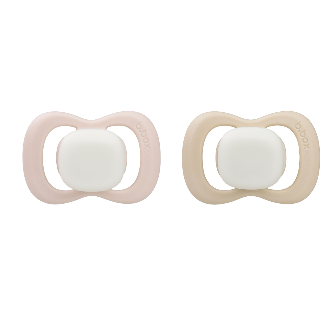 confezione doppia di succhietti glow - blush + latte