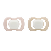 confezione doppia di succhietti glow - blush + latte