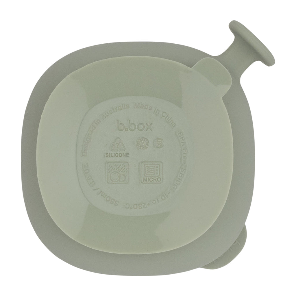 Ciotola in silicone + coperchio - salvia