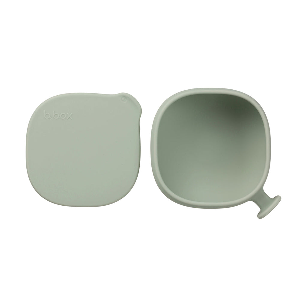 Ciotola in silicone + coperchio - salvia