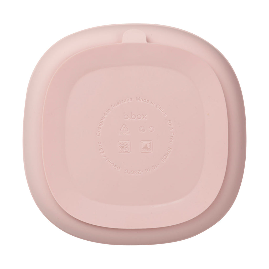 Piatto + coperchio in silicone - blush