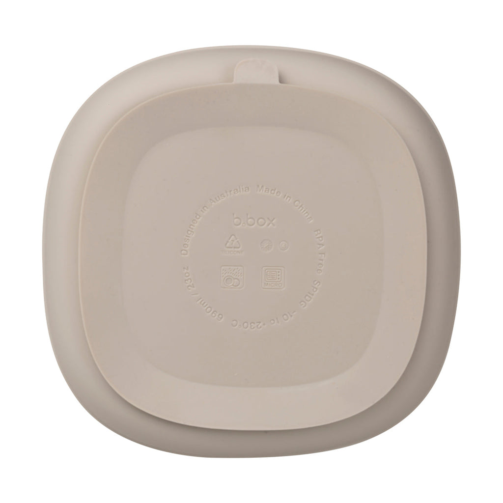 Piatto in silicone + coperchio - latte