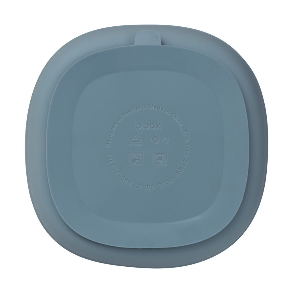 Piatto in silicone + coperchio - oceano