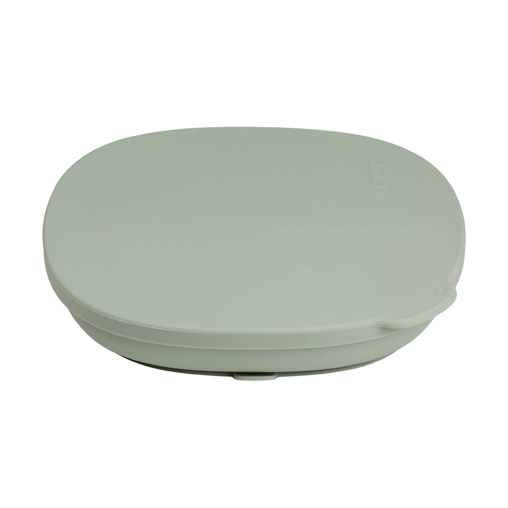 Piatto in silicone + coperchio - salvia