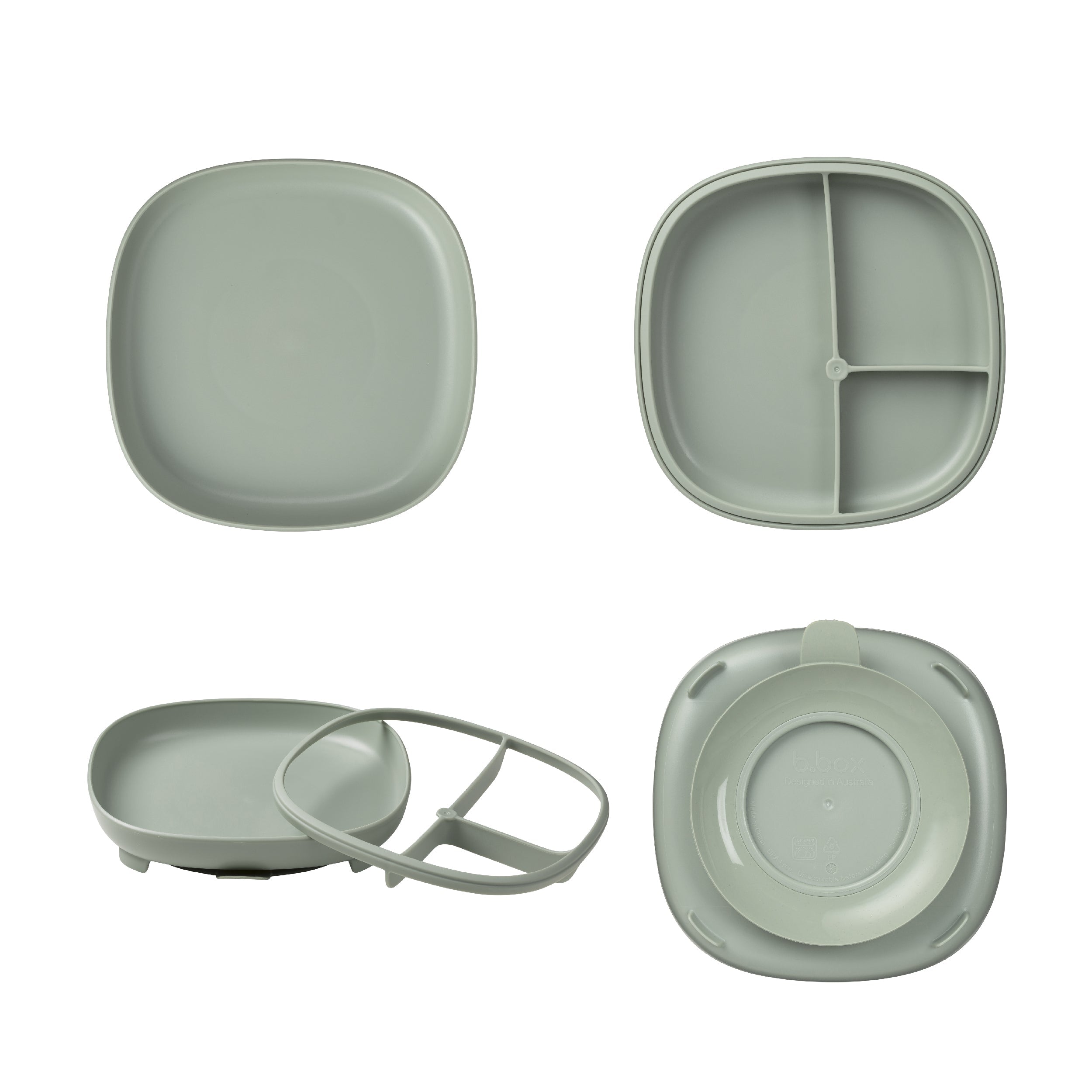 Suction plate 2 in 1 - sage