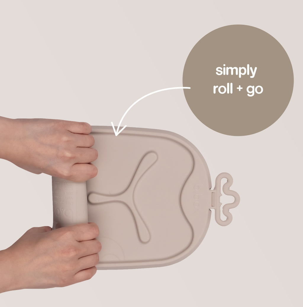 Tappetino per la pappa Roll + Go - Latte