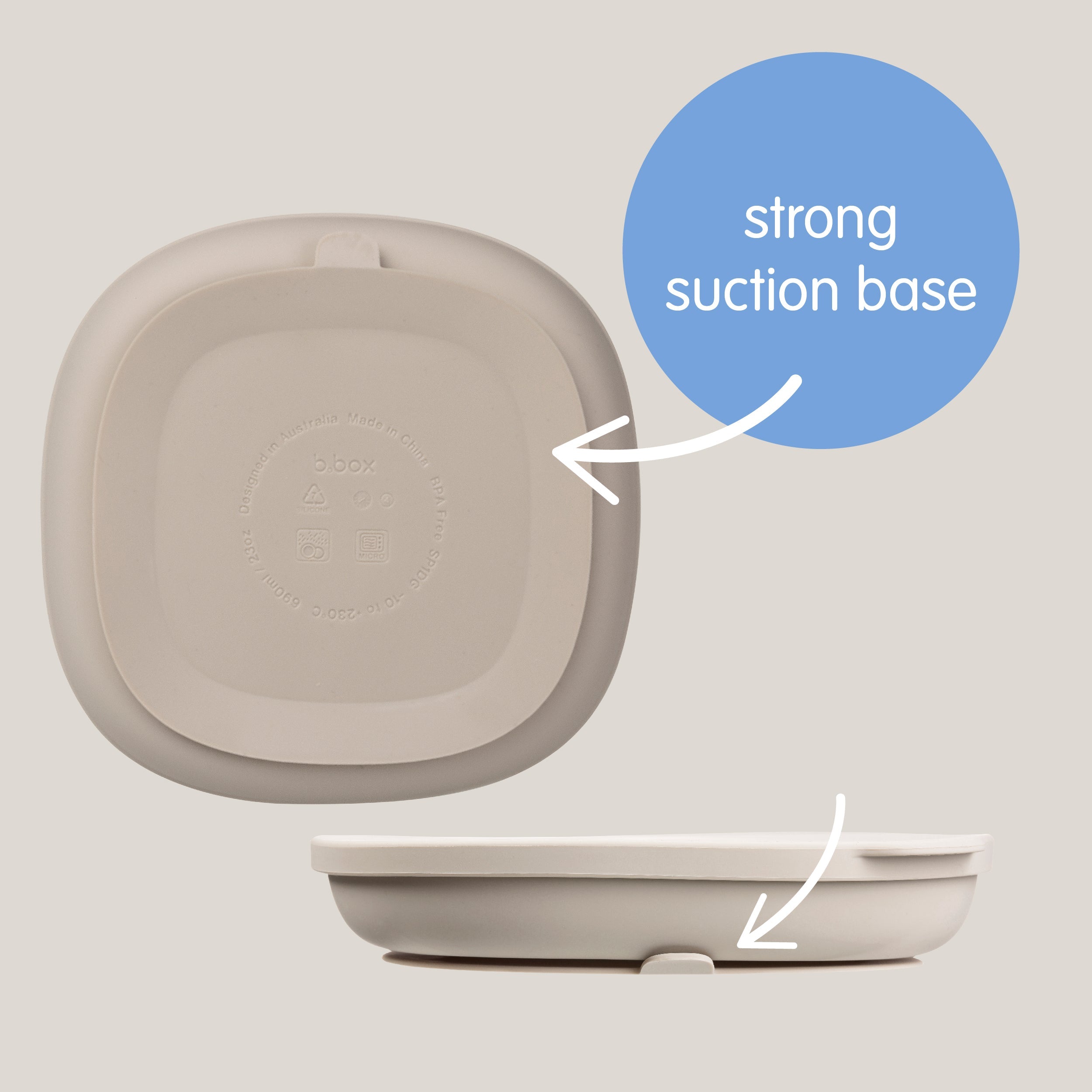 Piatto in silicone + coperchio - latte