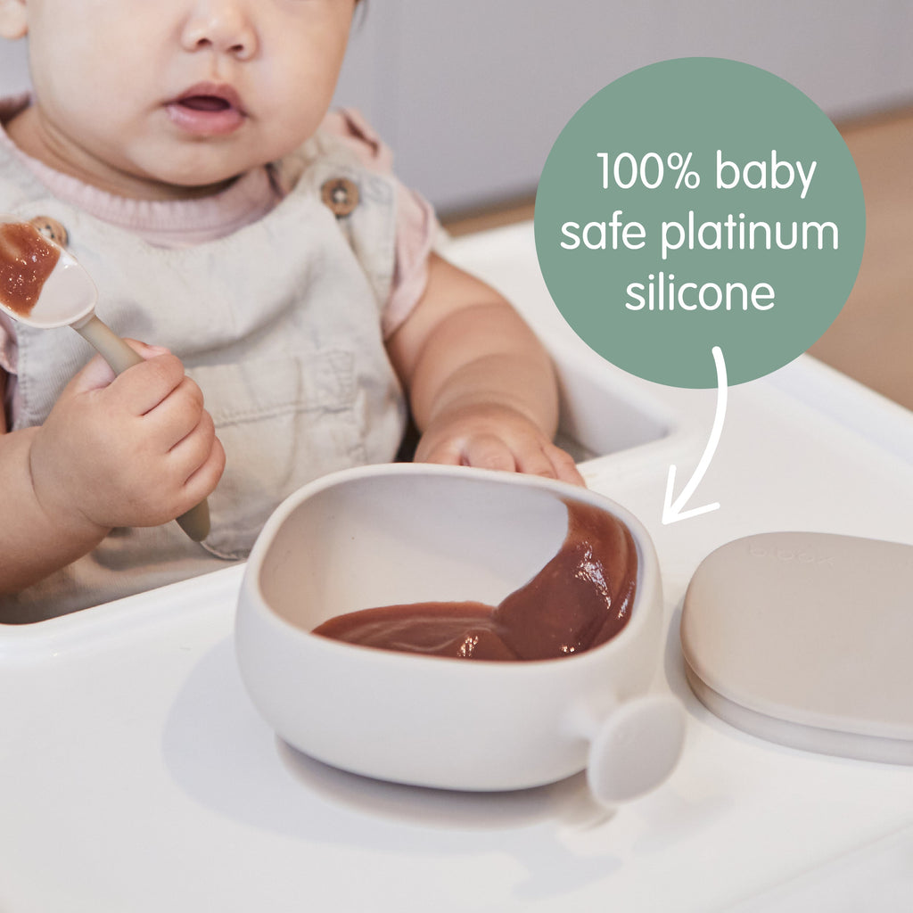 Ciotola in silicone + coperchio - salvia