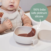 Ciotola in silicone + coperchio - salvia
