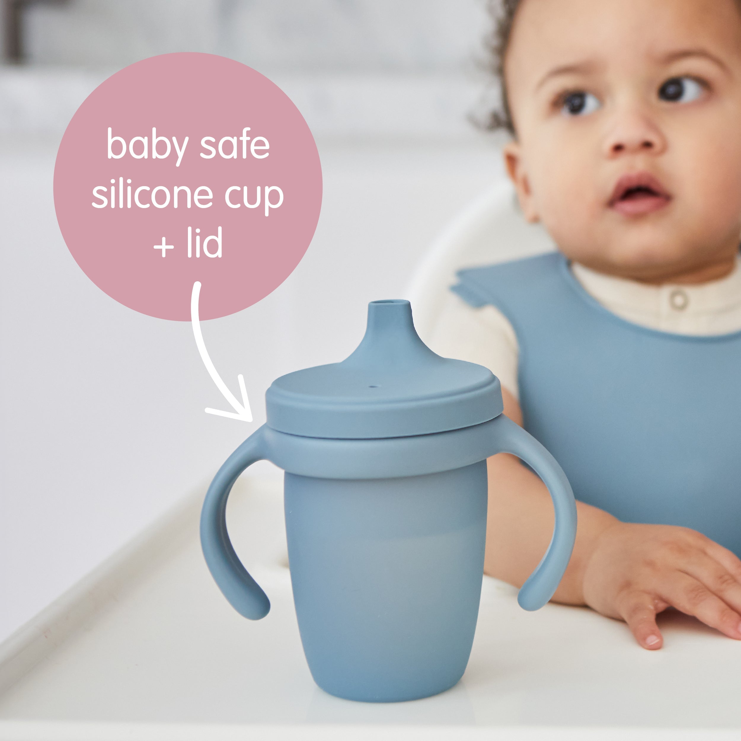 Tazza con beccuccio in silicone - salvia