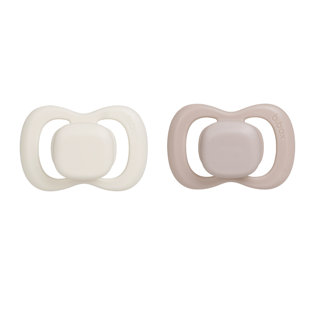 confezione doppia di ciuccio - vaniglia + blush (solo silicone)