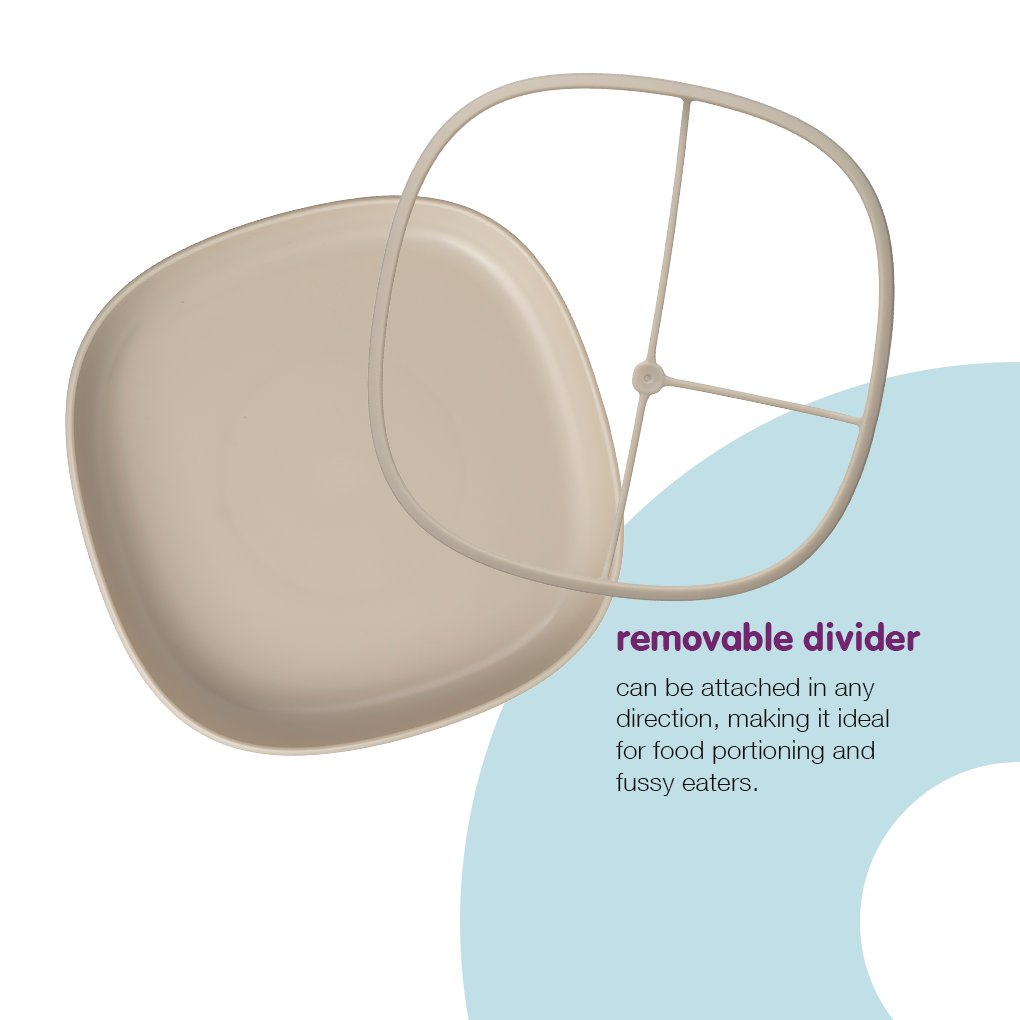 Suction plate 2 in 1 - latte